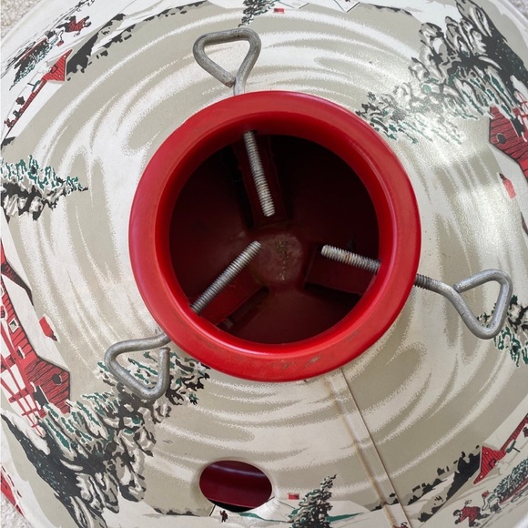 Vintage Coloramic Tin Litho Christmas Tree Stand - Picture 3 of 6